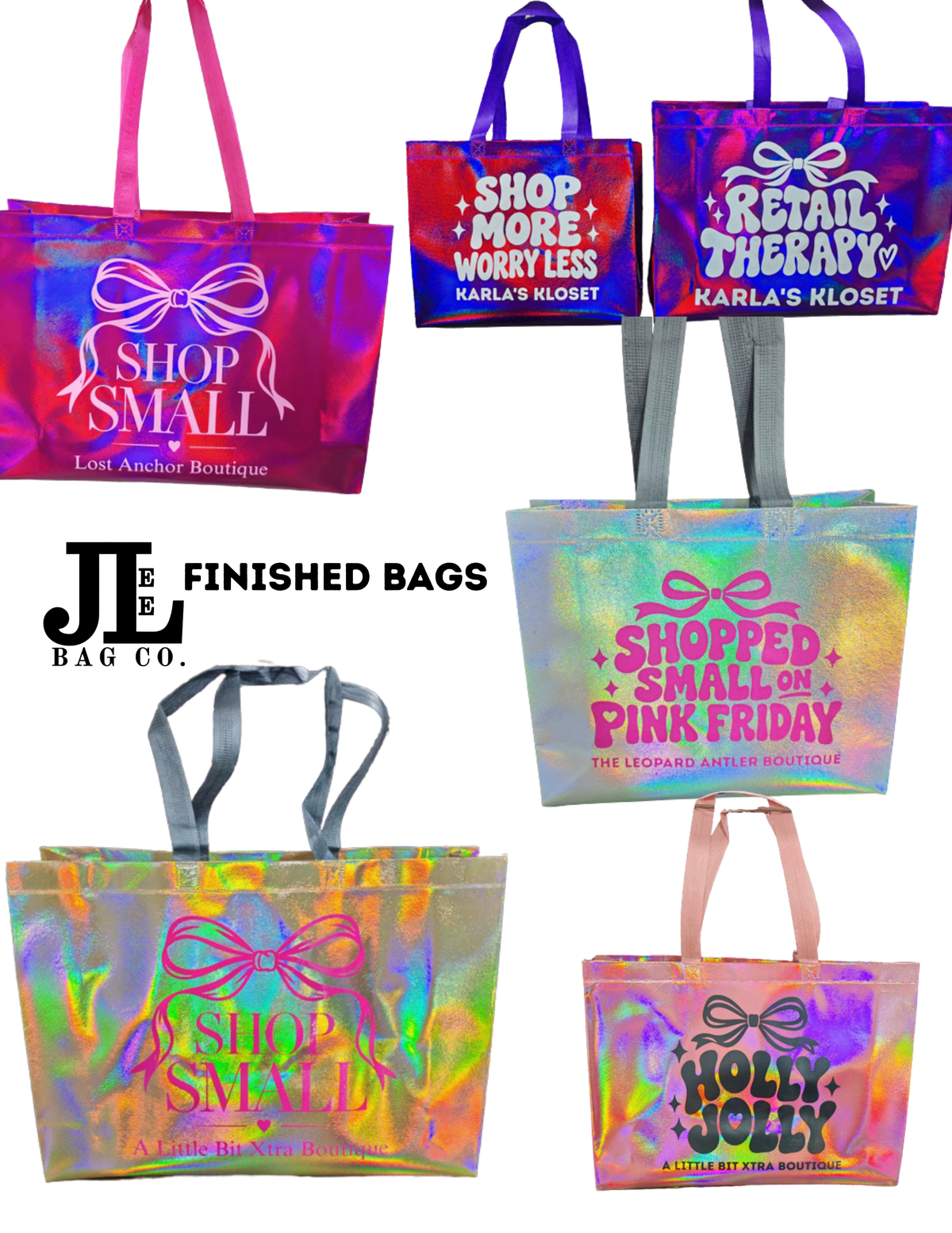 Shop Small/Local + Pink Friday Reusable Bags