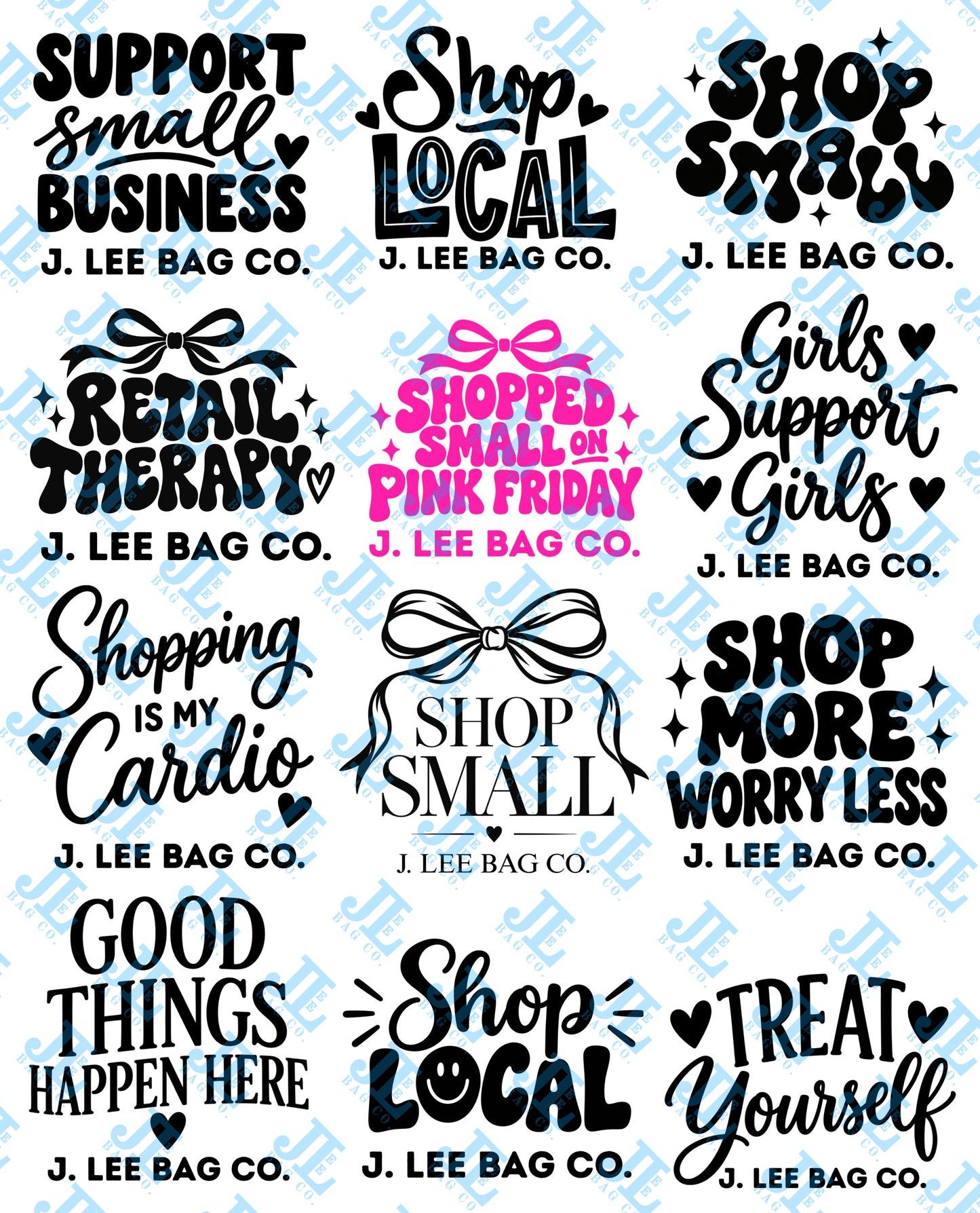 Shop Small/Local + Pink Friday Reusable Bags